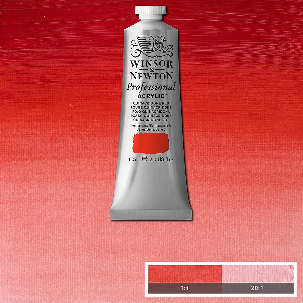 meinspielzeug - Winsor & Newton W&n Prof. Acrylfarbe 60ml Tube Quinacridone Rot