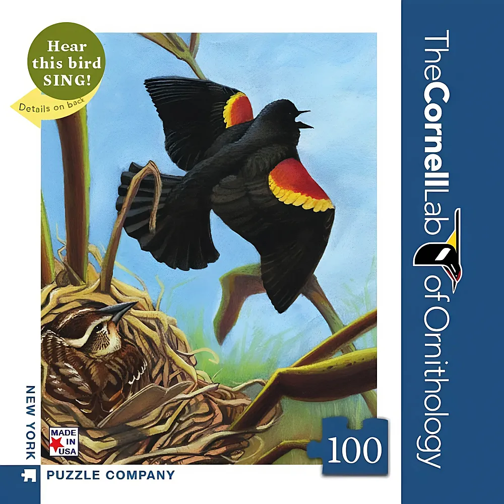 New York Puzzle Company Mini Red-Winged Blackbird 100Teile