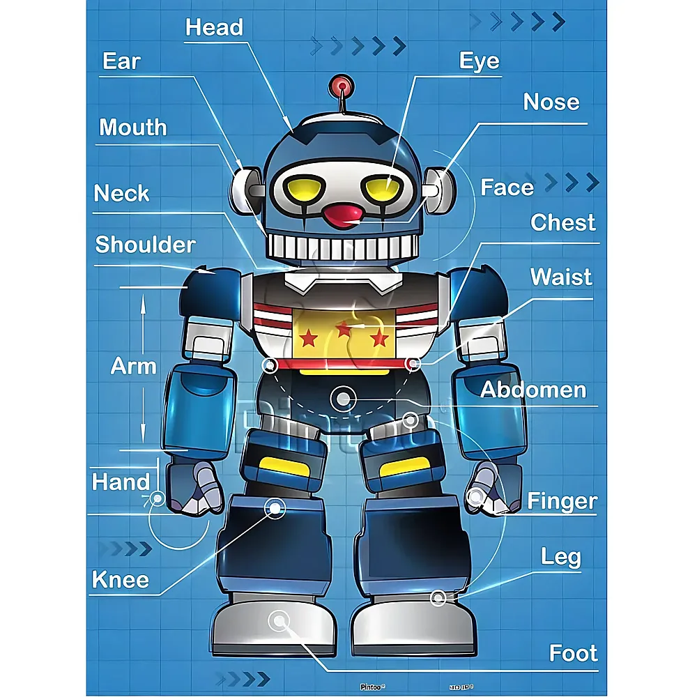 Pintoo Puzzle Plastic Puzzle - Robot 48Teile - Suche
