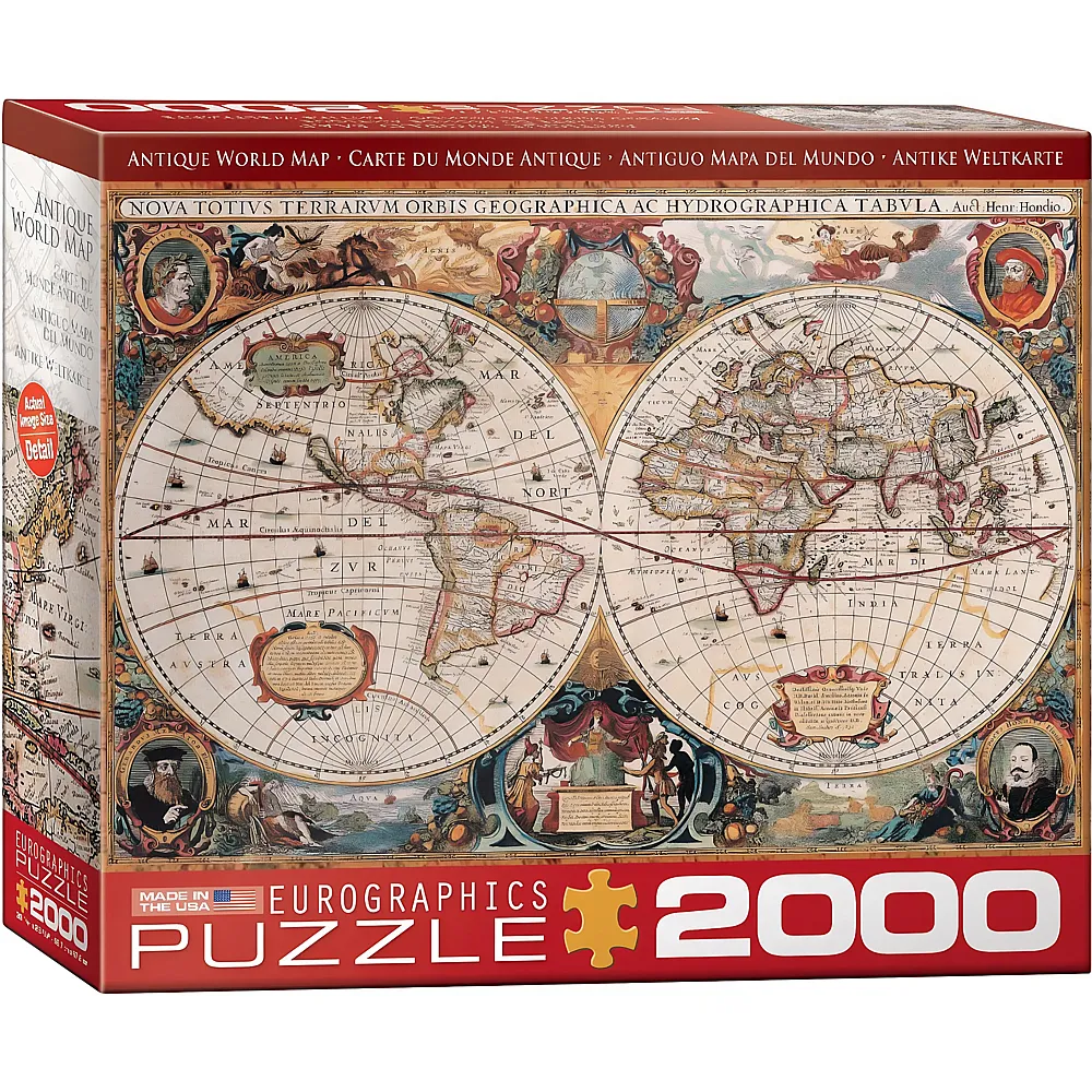 Eurographics Puzzle Antique World Map - 2000 Teile