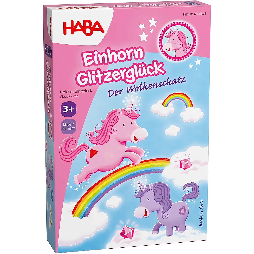 HABA Einhorn Glitzergl�ck  Der Wolkenschatz - Deutsch