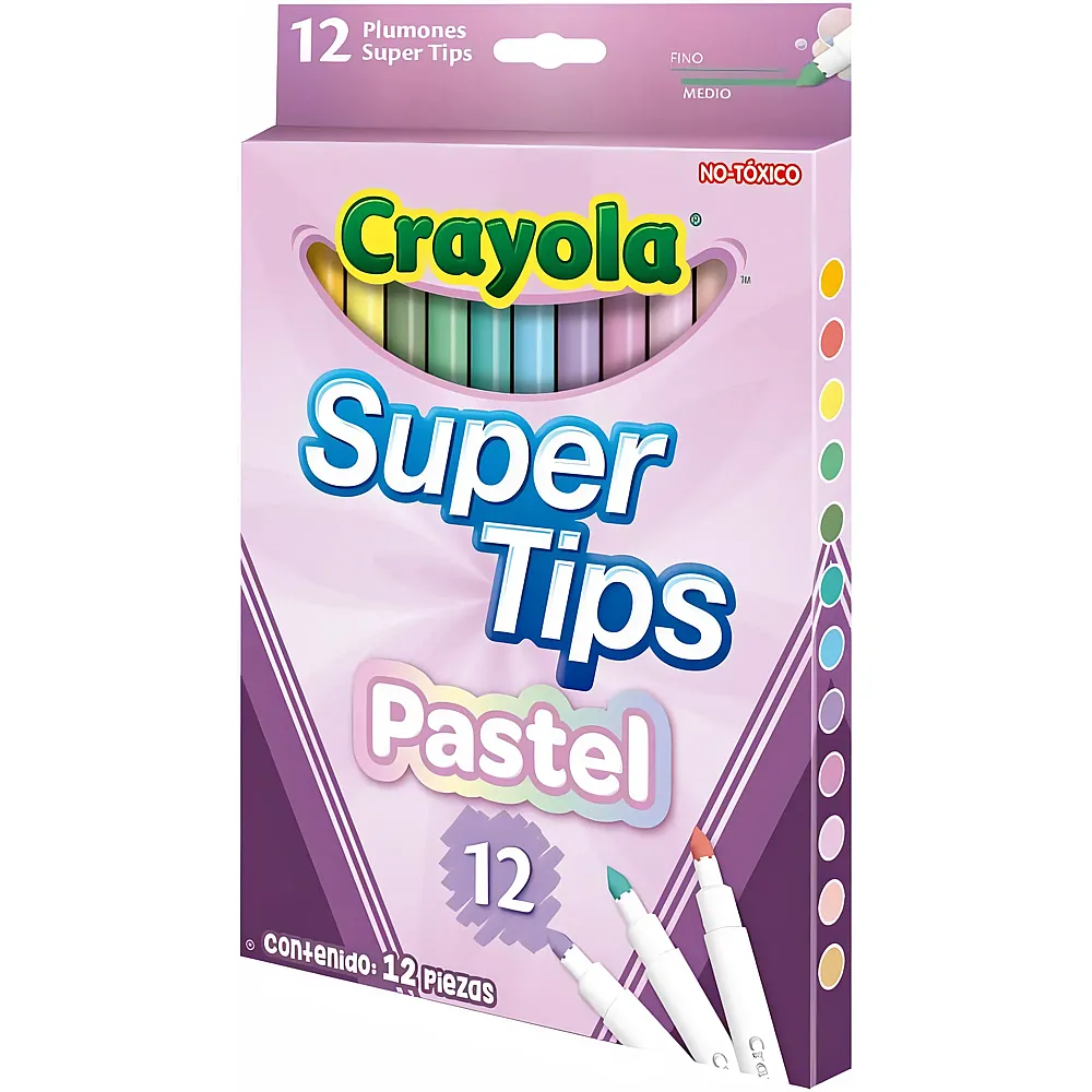 Crayola Filzstifte Supertips Pastell - 12 Teile