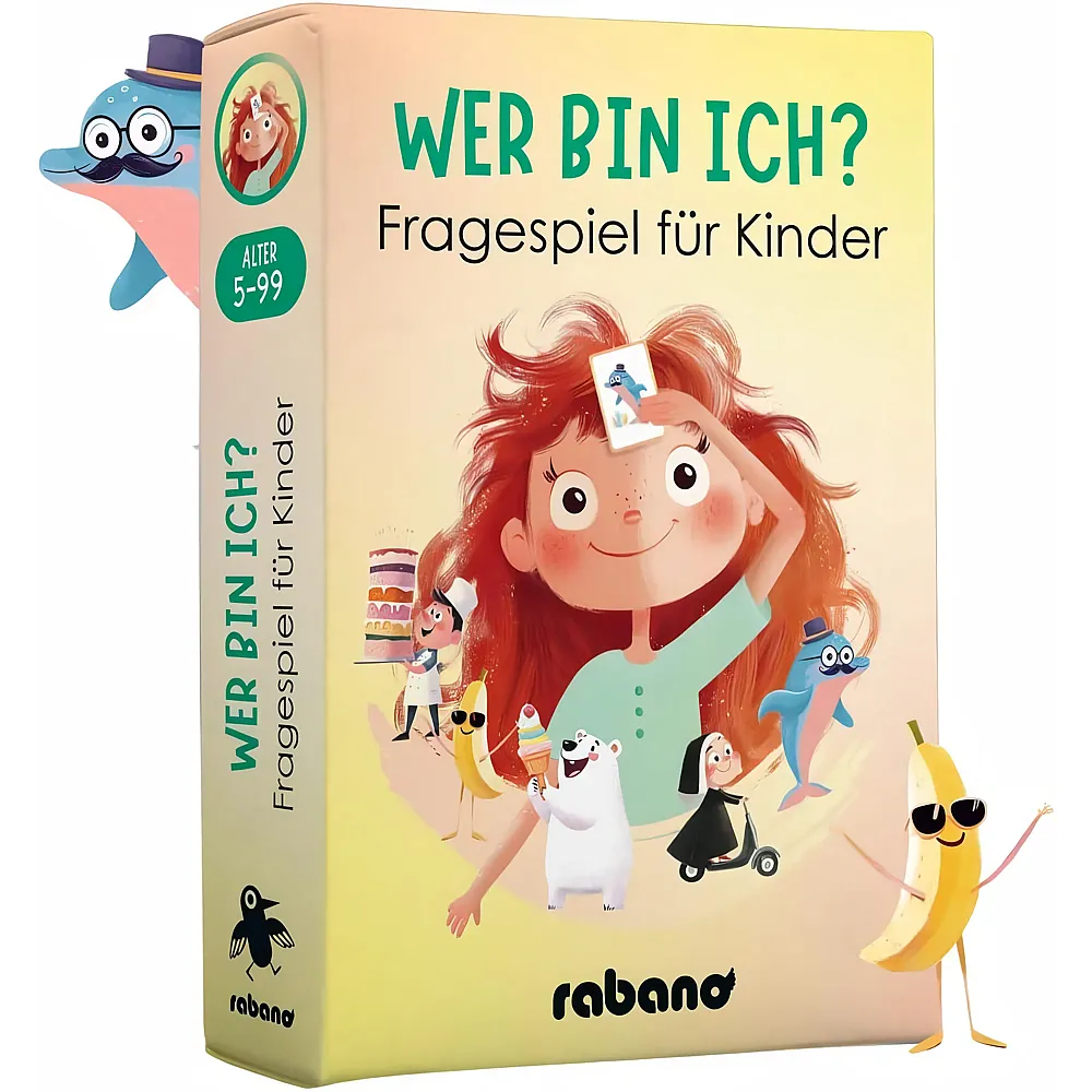 Rabano Art Wer Bin ich Spiel f�r Kinder I Lernspiel & Geschenk f�r M�dchen und Junge I Spiele ab 4, 5, 6, 7, 8, 9 Jahre I Ostergeschenke Kinder I Outdoor Spiel