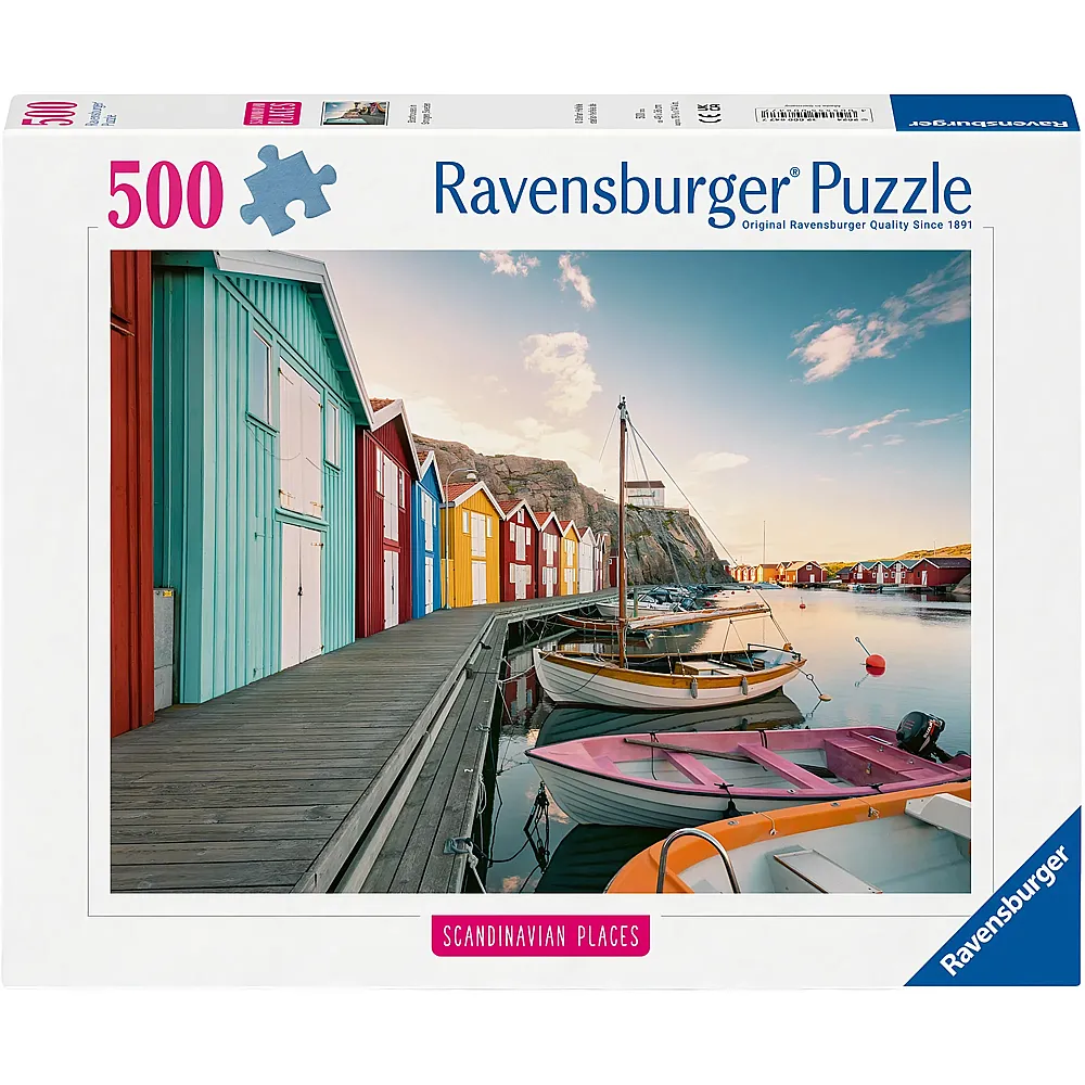 Ravensburger Puzzle Bootsh�user in Sm�gen Scandinavian Places - 500 Teile