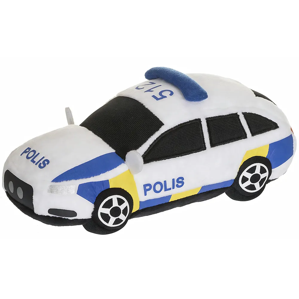 meinspielzeug - Teddykompaniet Polizeiauto - 23 cm | Lizenzfiguren Pl�sch