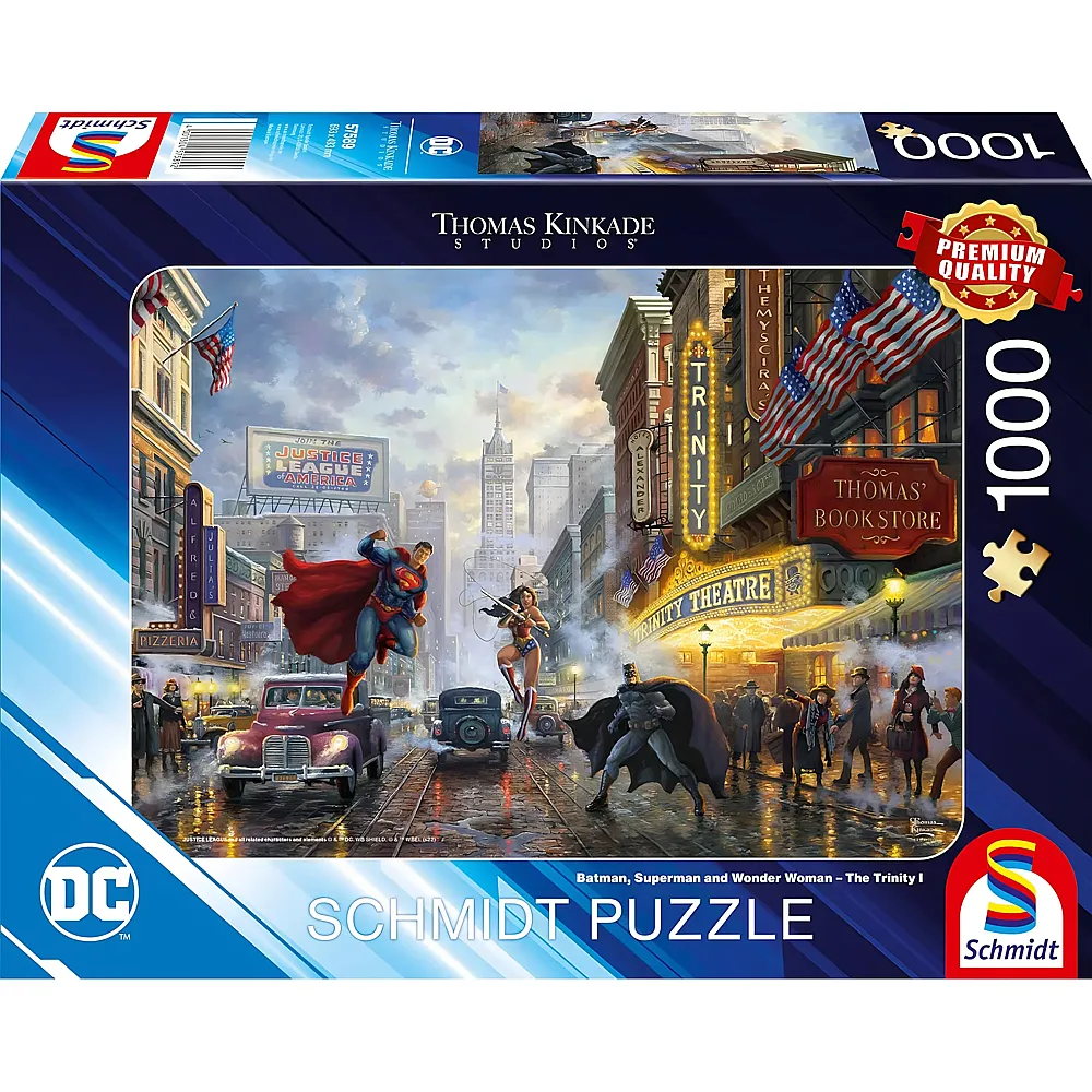 Schmidt Puzzle Thomas Kinkade Batman Superman and Wonder Woman - The Trinity 1000Teile
