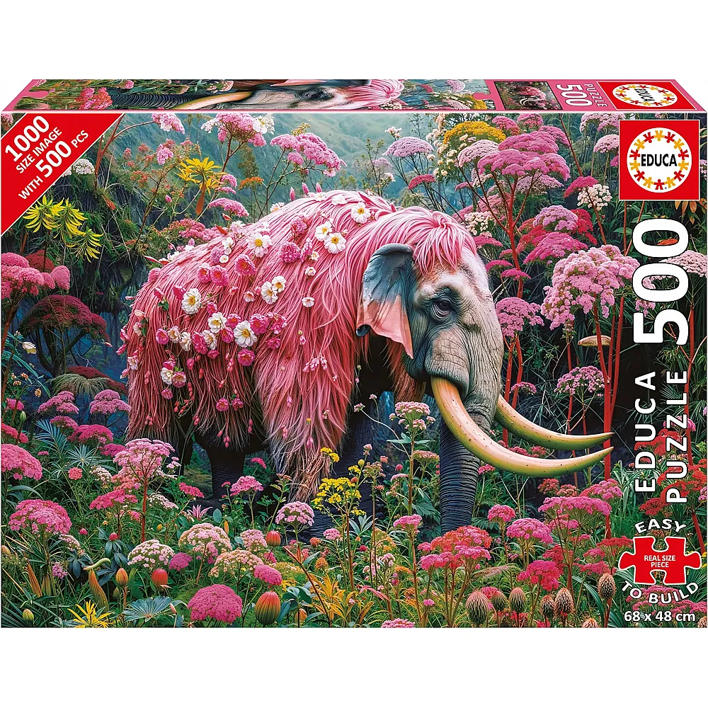 Educa Puzzle Floral Elephant 500Teile
