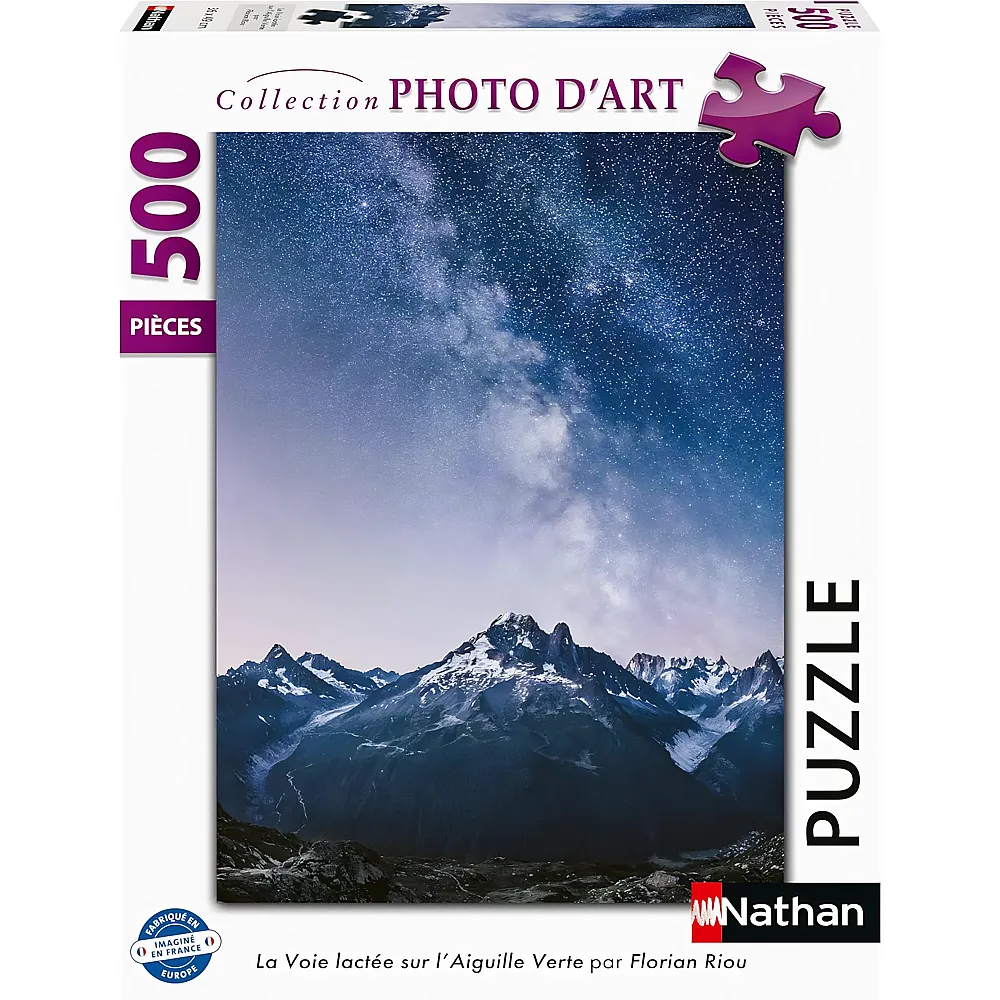 Nathan Puzzle Collection Photo d'Art Sternennacht, Berge oder Gr�n 500Teile