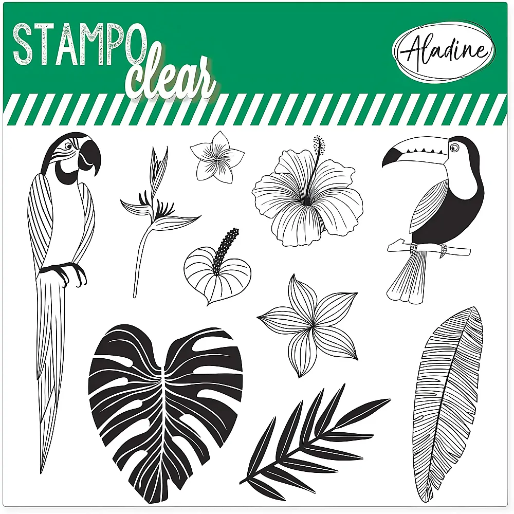 Aladine clear Stempel Dschungel