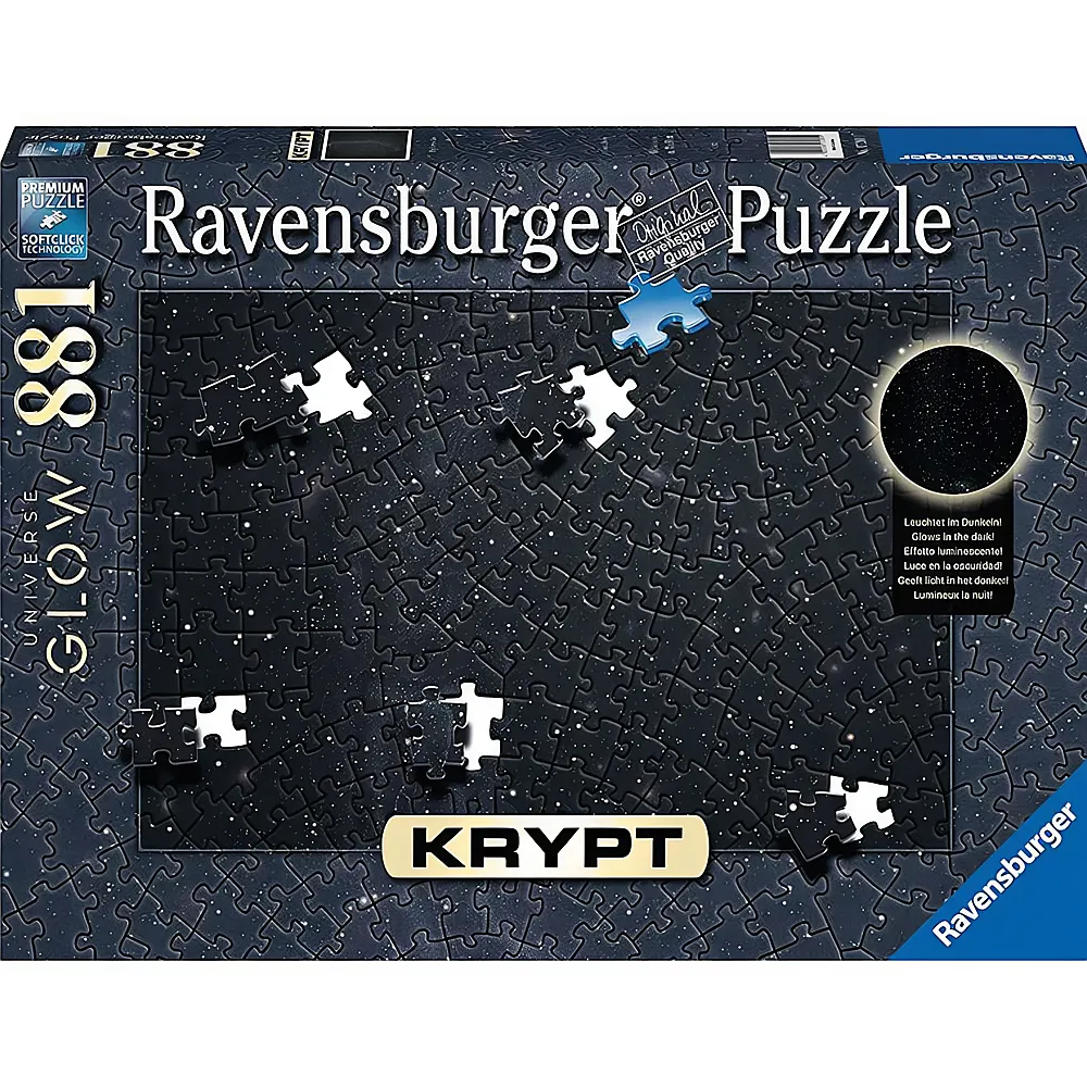 Ravensburger Puzzle Krypt Universe Glow 881Teile