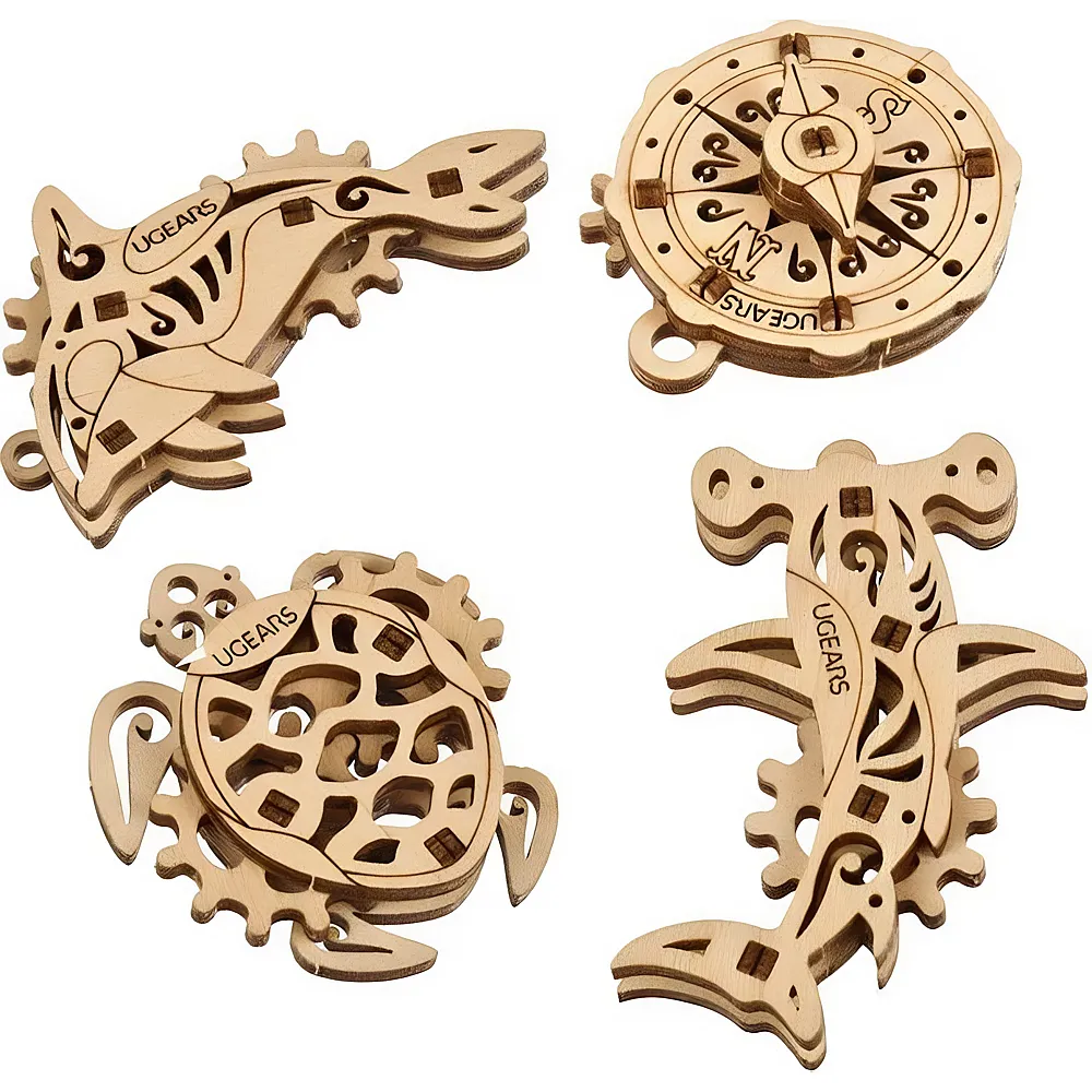 Ugears Model U-fidget Atlantisher Ozean X4 33st. fr-de-en-pol-es-u