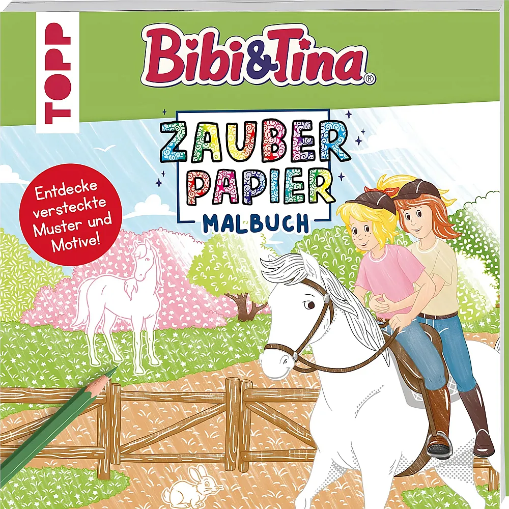 Frechverlag Topp Zauberpapier Malbuch Bibi & Tina: Entdecke versteckte Muster und Motive