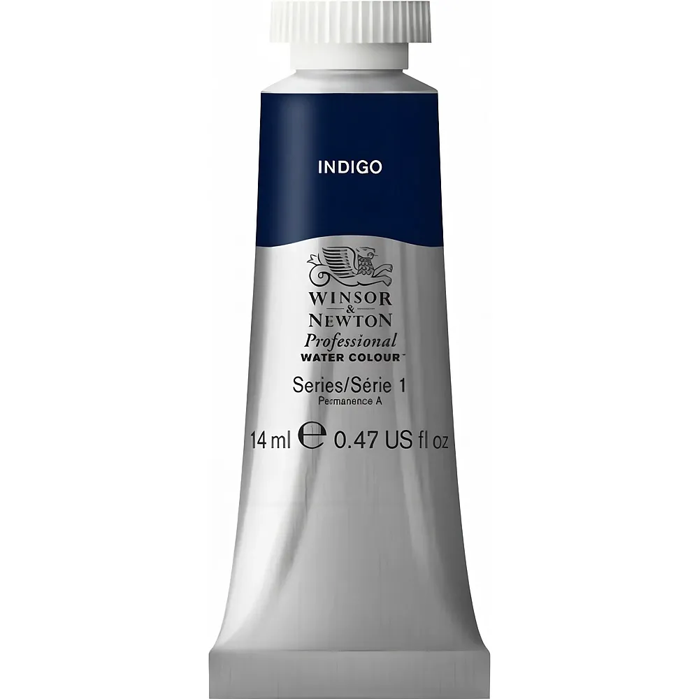 Winsor & Newton Professional Water Colour Aquarellfarbe Indigo - 14 ml | Farbe & Kreide