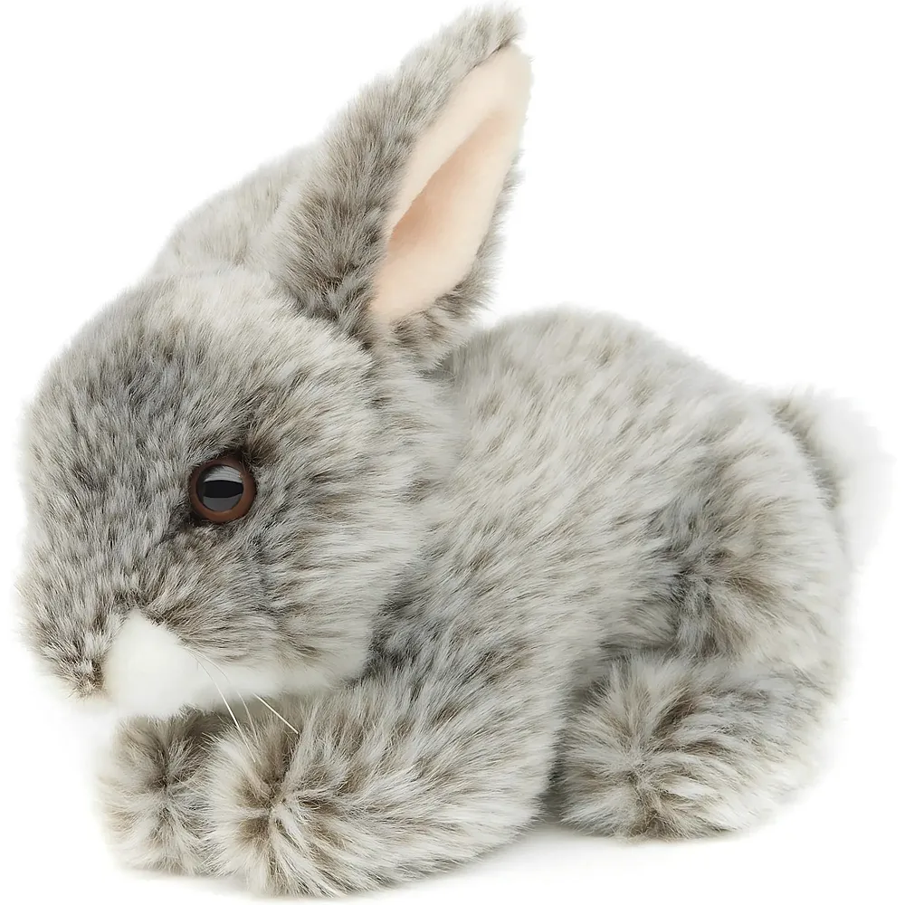 Unitoys Hase liegend Grau - 18 cm | Hasen Pl�sch