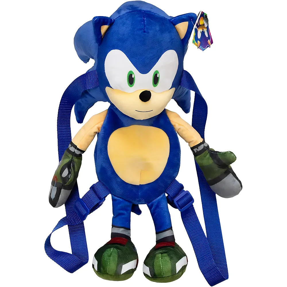 Lansay Sonic - Peluche Sac A Dos 30cm