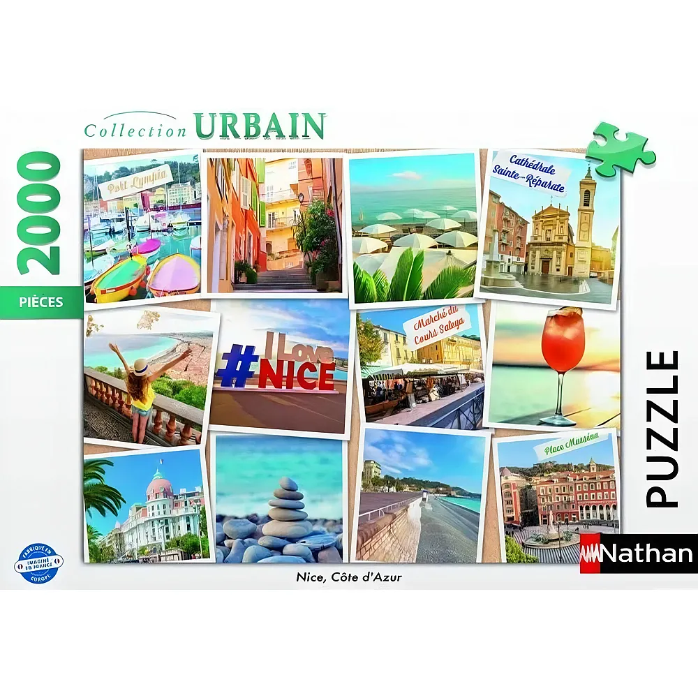 Nathan Puzzle Collection Urbain Nizza, C�te d'Azur - 2000 Teile