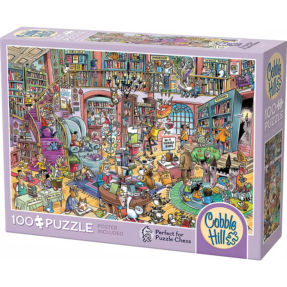 Cobble Hill Puzzle 100 Teile XXL Teile - Bookshop Bedlam