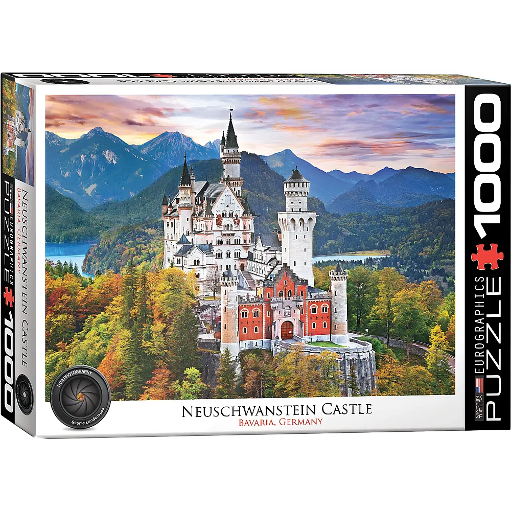 meinspielzeug - Eurographics Puzzle Schloss Neuschwanstein, Deutschland 1000Teile | Puzzle 1000 Teile