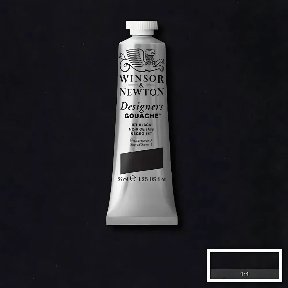 meinspielzeug - Winsor & Newton W&n Designers Gouache 37 ML Jetschwarz
