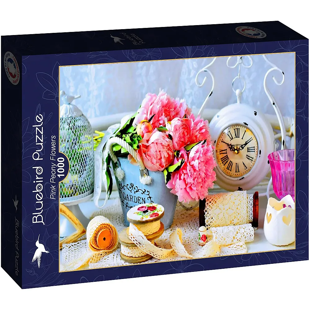 Bluebird Puzzle Pink Peony Flowers - 1000 Teile