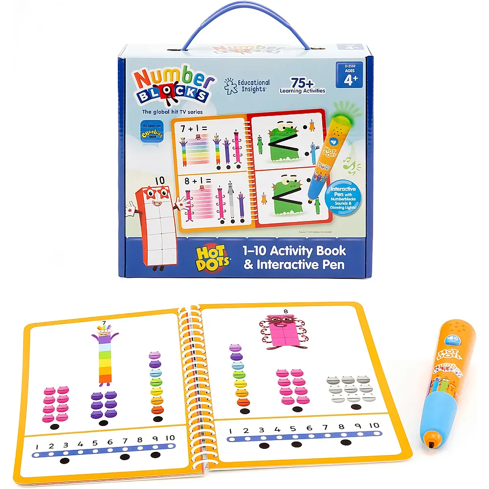 Learning Resources Hot Dots Numberblocks 1-10 Aktivit�tsbuch mit interaktivem Stift