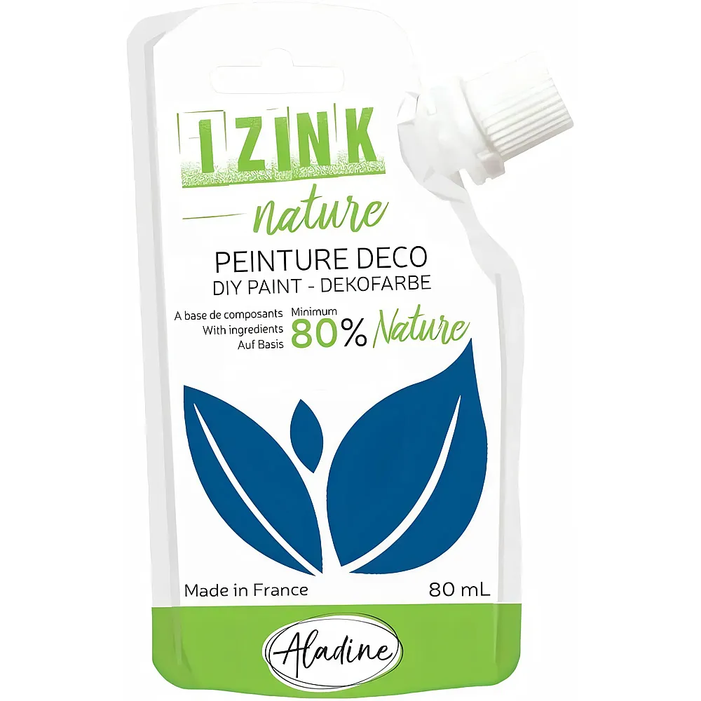 meinspielzeug - Aladine Izink Izink Deko Naturmalfarbe Jeans Blau 80ml | Farbe & Kreide