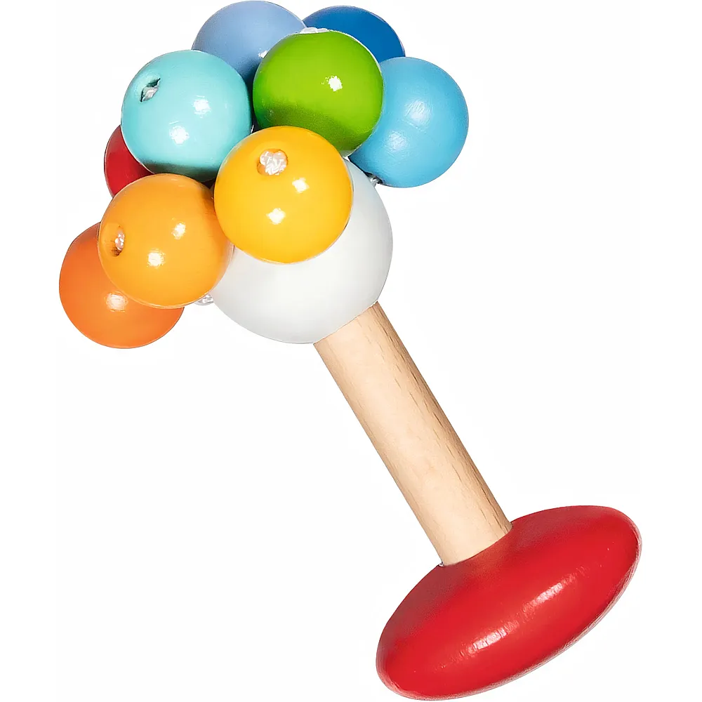 Goki Greifling Stielrassel Regenbogen Aus Holz, D: 10.5 Cm