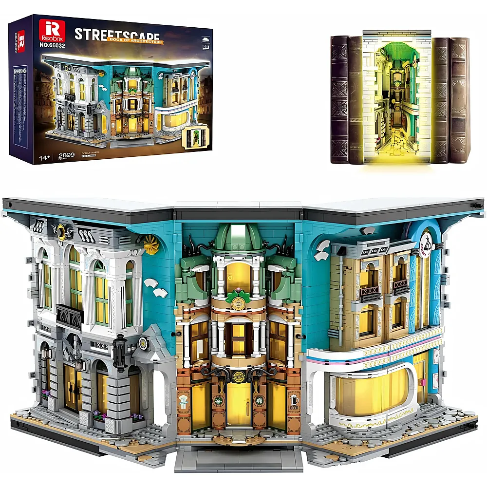 Reobrix Strassenbild Book Nook Geb�ude mit Licht 66032