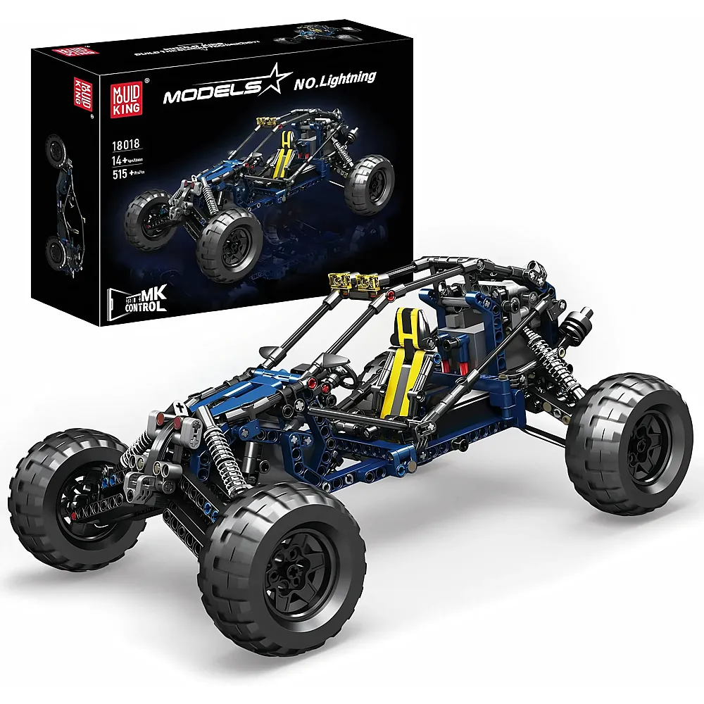 meinspielzeug - Mould King Models APP ferngesteuerter Off-Road Buggy mit Motoren 18018 | Klemmbausteine Fahrzeuge