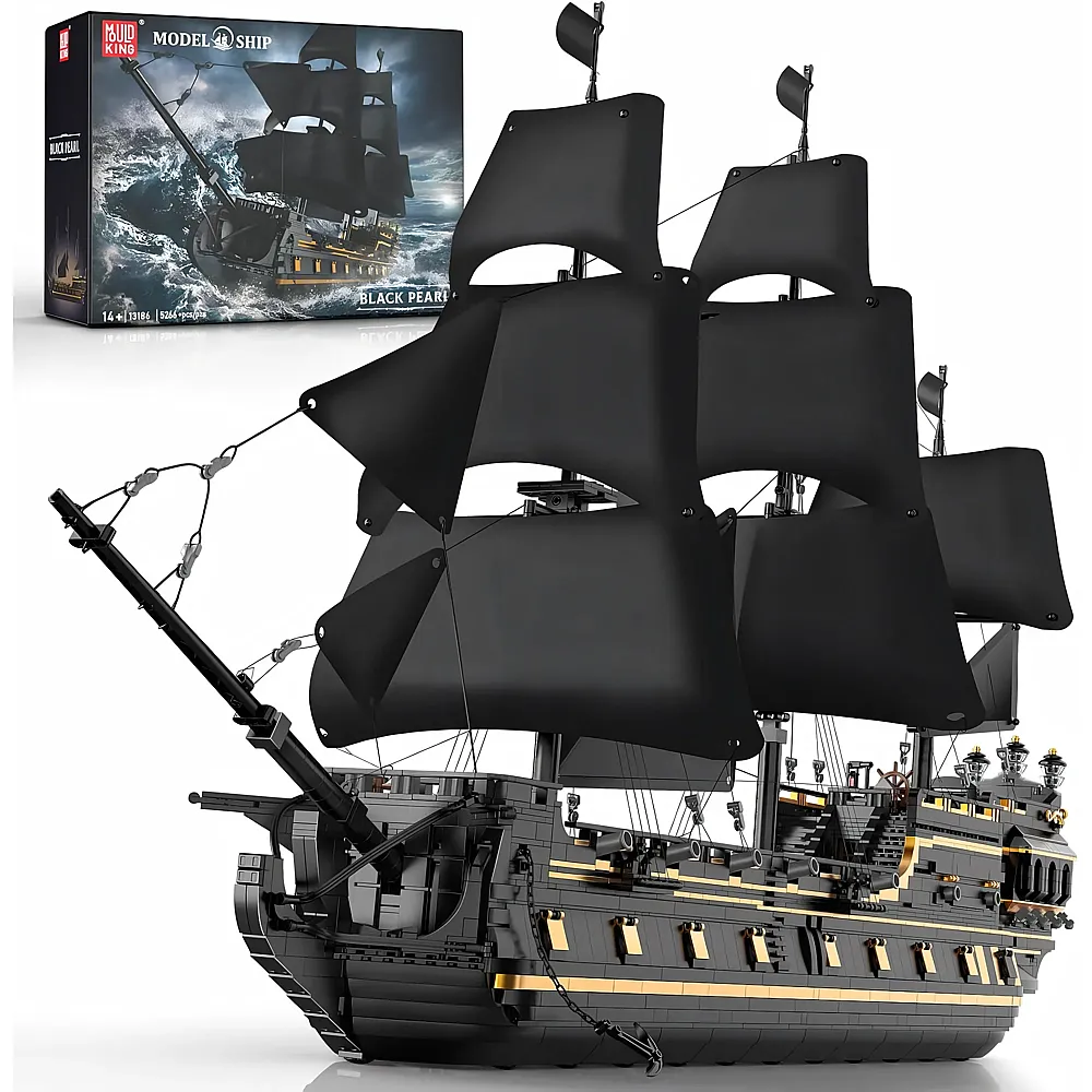 meinspielzeug � Mould King Black Pearl Piratenschiff 13186 | Klemmbausteine Fahrzeuge