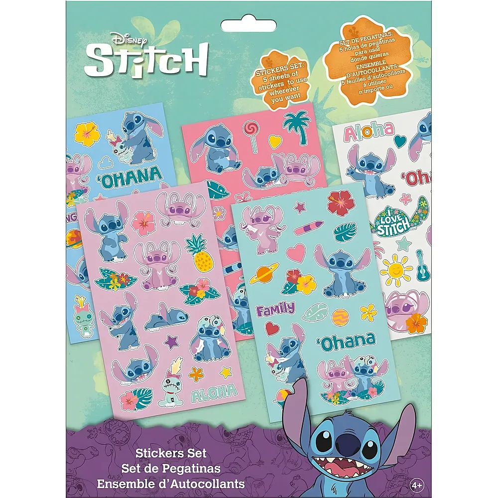 Kids Licensing Lilo & Stitch Stitch Sticker-Set 5 B�gen