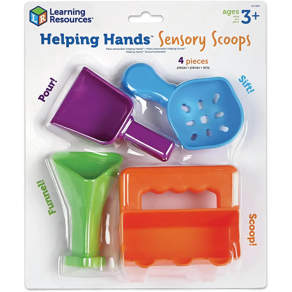 Learning Resources Sensory Scoops Set 4 St�ck Montessori Spielzeug ab 3 Jahre Feinmotorik Lernwerkzeug f�r Sensorik-Spiel & Sortieren