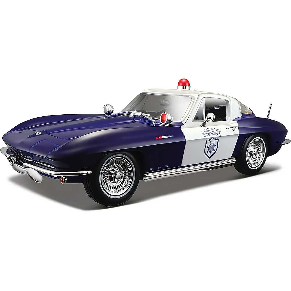 Maisto 1:18 Special Edition Chevrolet Corvette 1965 Police | Die-Cast Modelle
