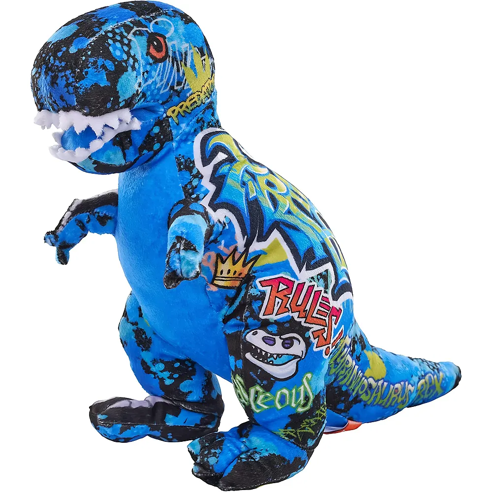 Wild Republic Prehistoric Graffiti Dino T-Rex Blau - 38 cm