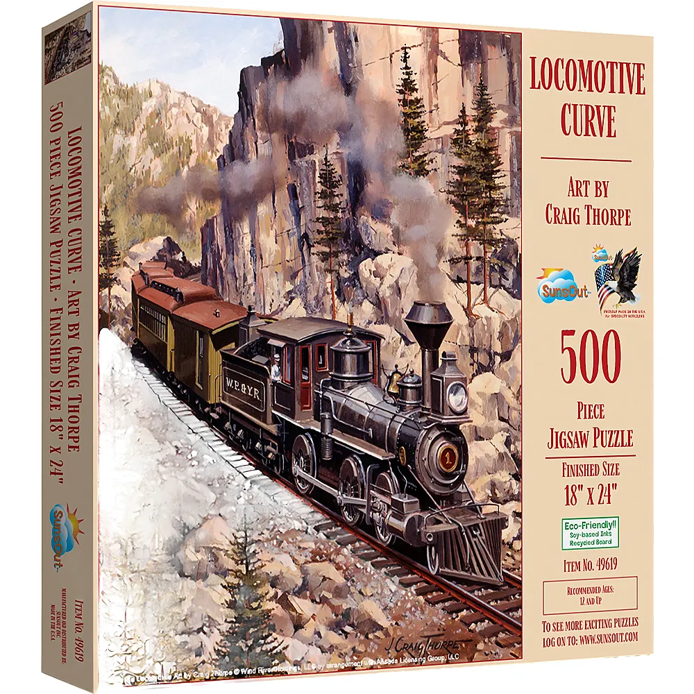 SunsOut Puzzle Craig Thorpe Lokomotivenkurve - 500 Teile