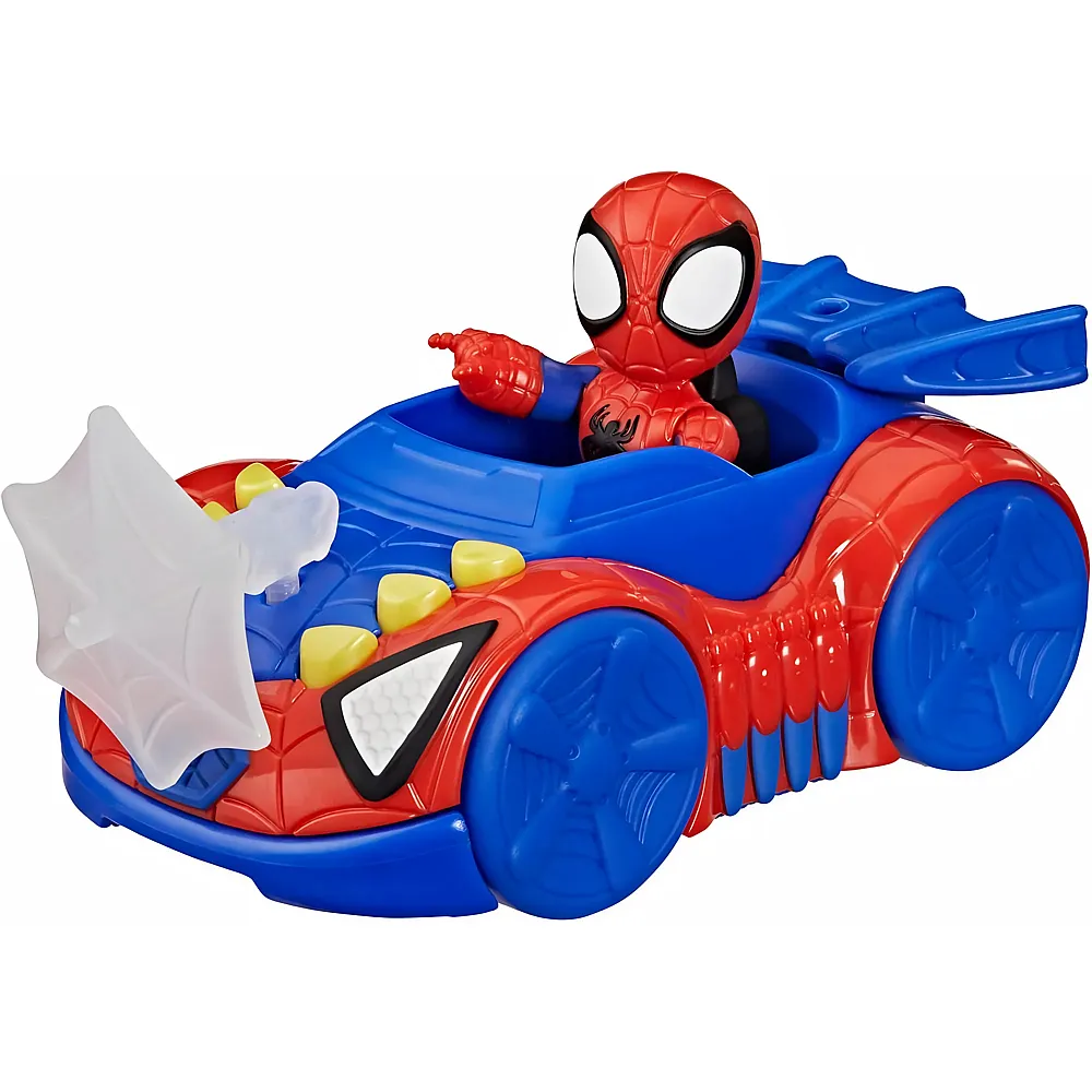 Hasbro Marvel Spidey und Seine Super-Freunde Spidey Web-Flitzer Spielzeugauto mit Action-Figur 7,6 cm und Accessoire, Superhelden-Spielzeug f�r Kinder ab 3 Jahren