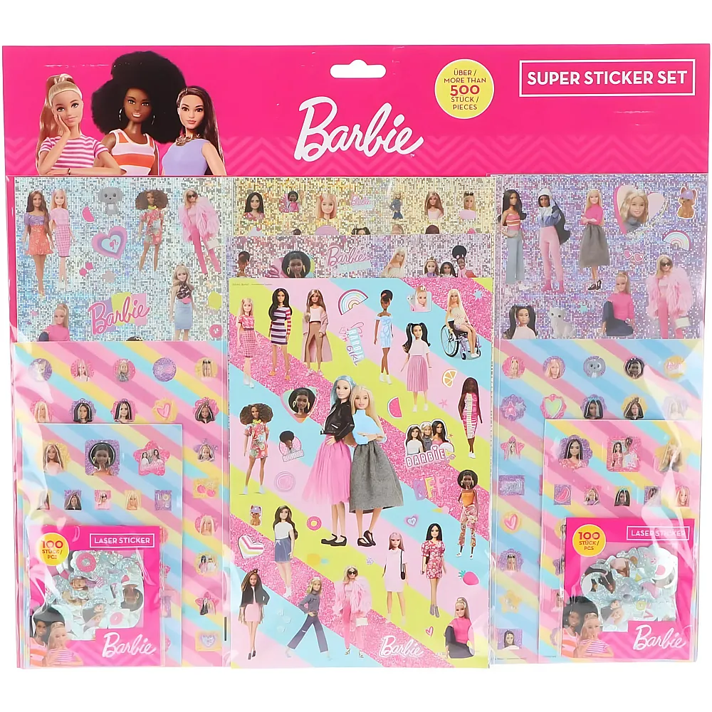 meinspielzeug - Undercover Barbie Super Sticker Set | Tattoos & Stickers