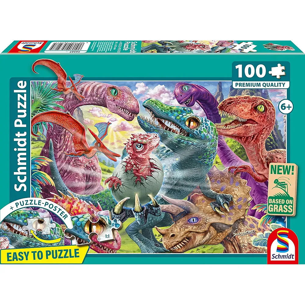 Schmidt Puzzle Kleine Dinos, grosse Abenteuer - 100 Teile