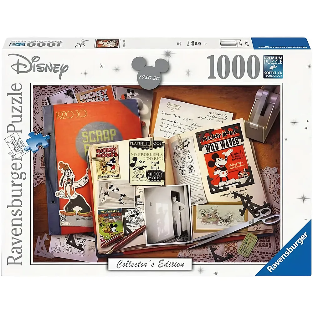 Ravensburger Puzzle Mickey Mouse 1930 Mickey Anniversary 1000Teile