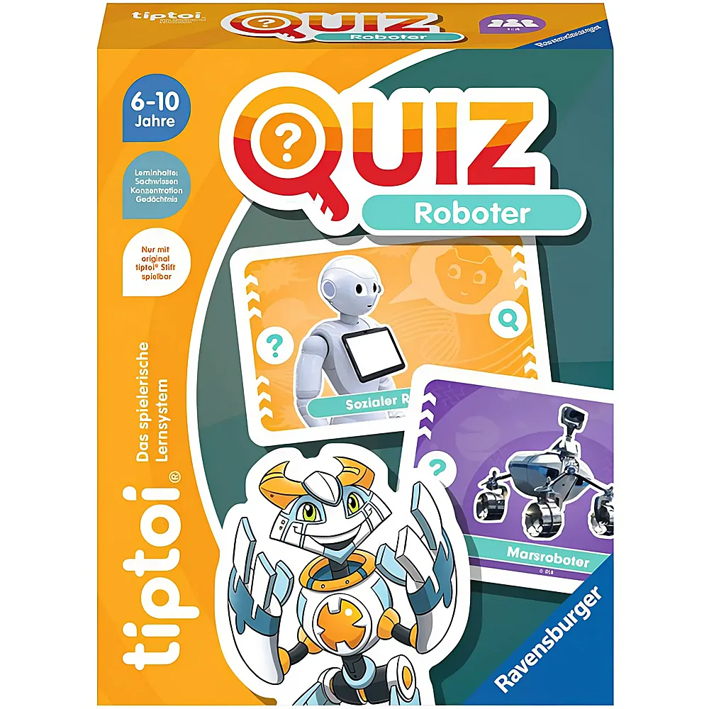 Ravensburger tiptoi Quiz Roboter | Wissenspiele