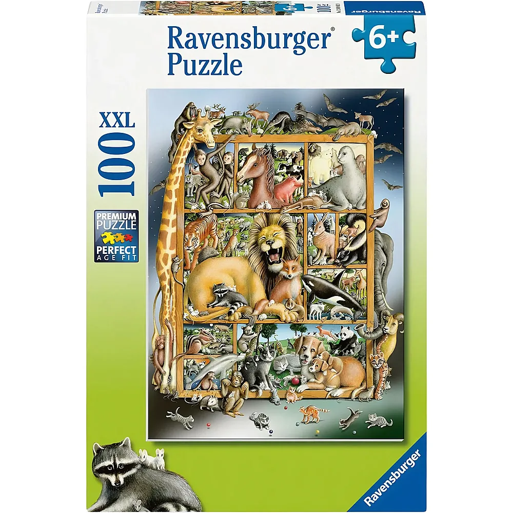 Ravensburger Puzzle Tiere im Regal 100XXL