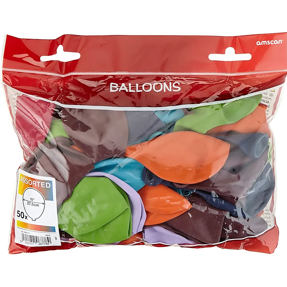 Amscan Ballone assortiert 50Teile | Kindergeburtstag