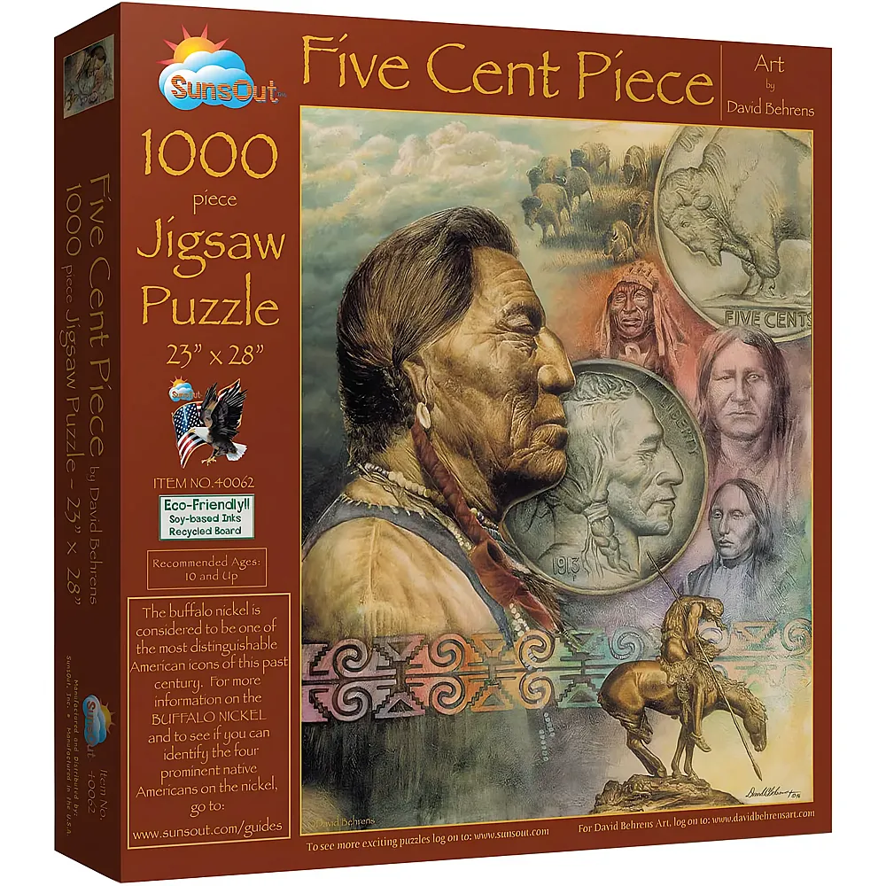 SunsOut Puzzle David Behrens Five Cent Piece - 1000 Teile