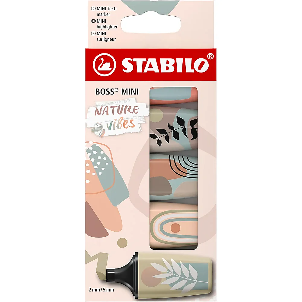 Stabilo BOSS MINI Naturevibes - 5 Teile