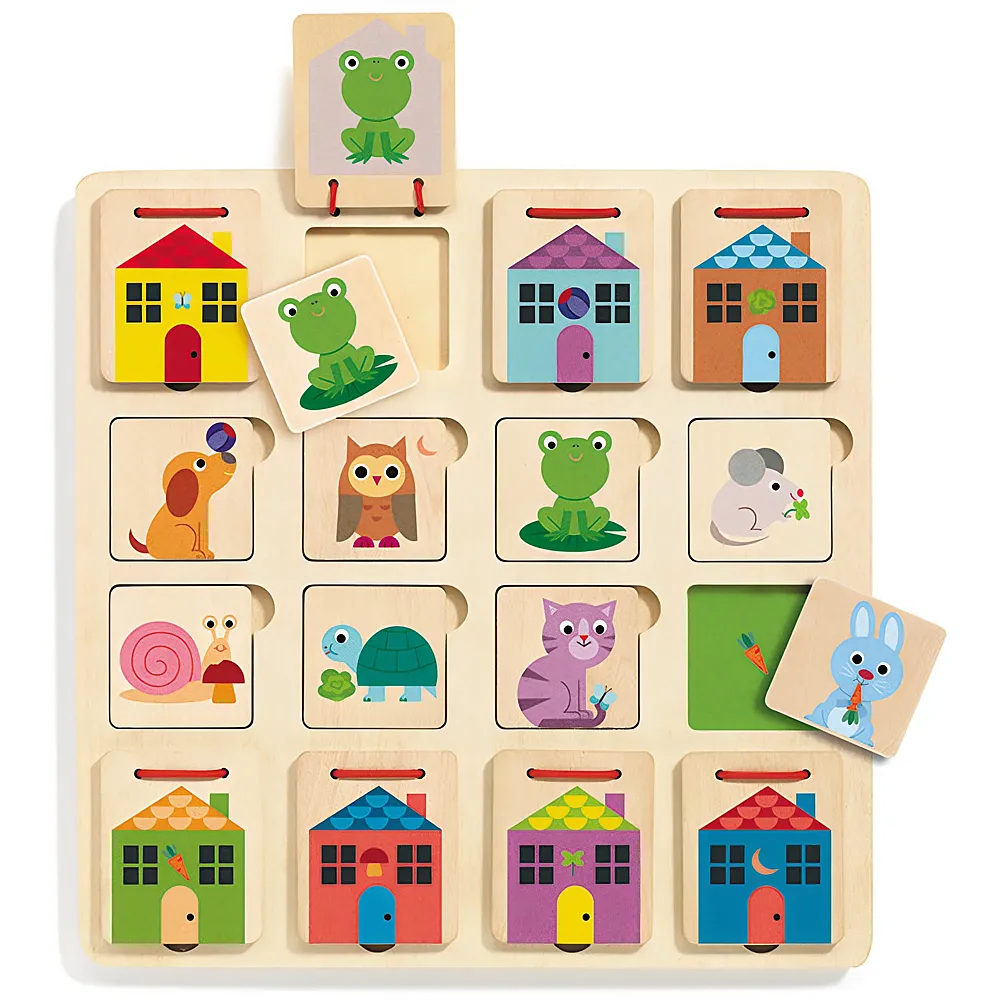 Djeco Puzzle Cabanimo 16Teile | Kleinkind-Puzzle