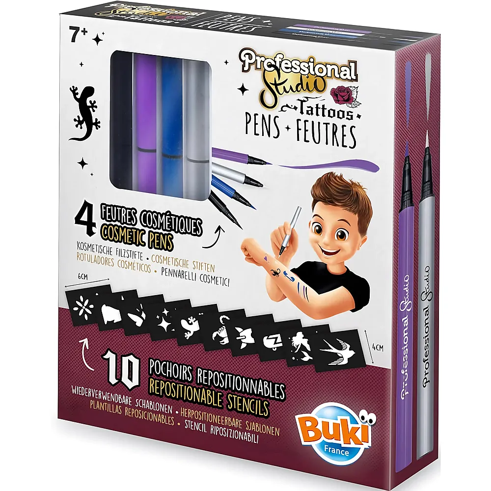 Buki Professional Studio Tattoo-filzstifte - Silber