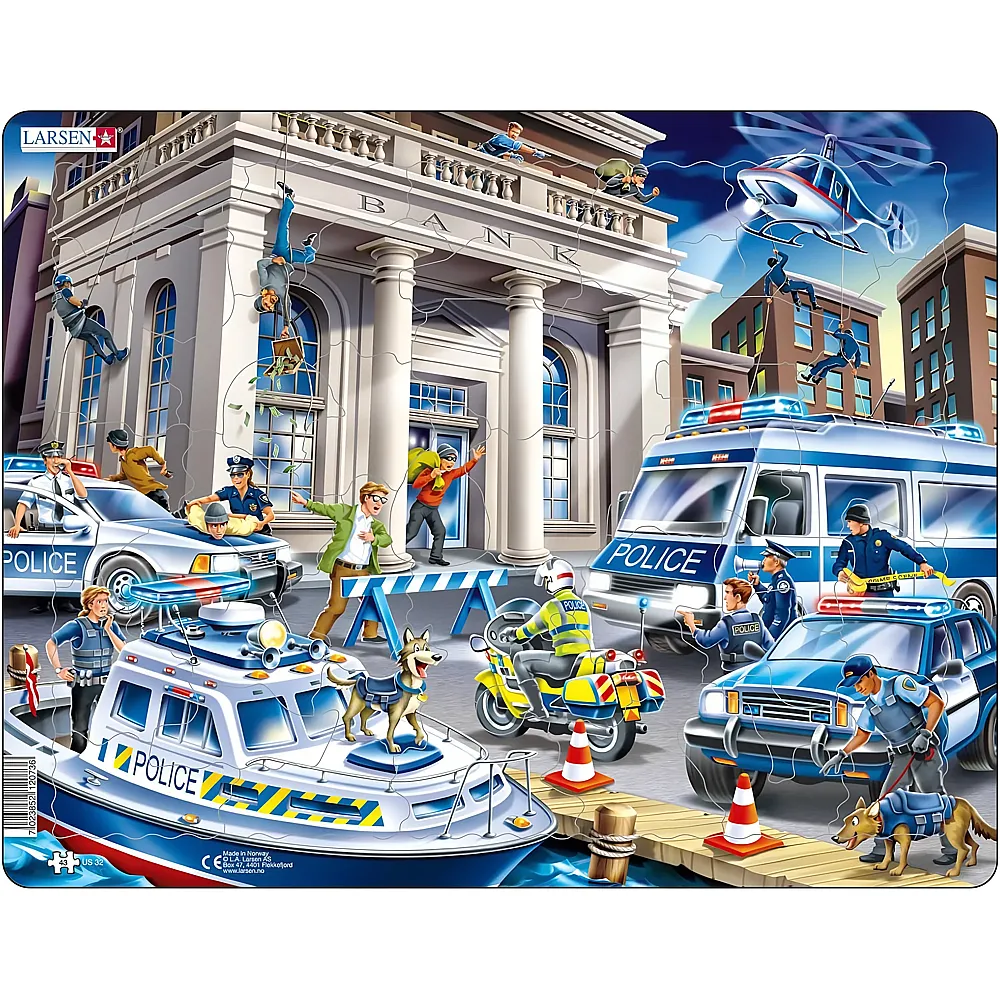 Larsen Puzzle Police - 43 Teile