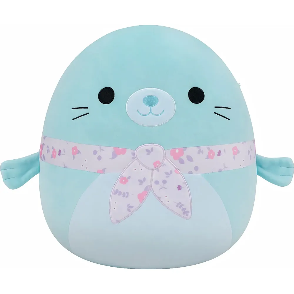 Jazwares Squishmallows Robbe/Bandana 40cm Dorgee / hellblau