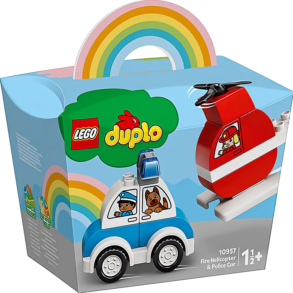 LEGO DUPLO Stadt Mein erster Feuerwehr-Hubschrauber und Polizeiauto 10957