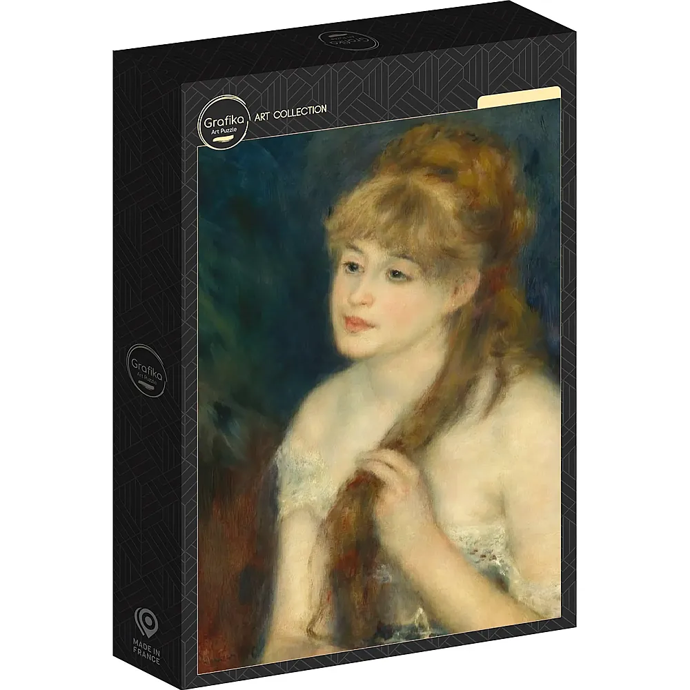 Grafika Puzzle Art Collection Auguste Renoir Young Woman Braiding Her Hair, 1876 - 1000 Teile